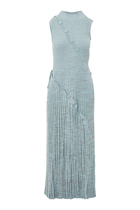 فستان منسوج مقسم لأجزاء بتصميم لولبي